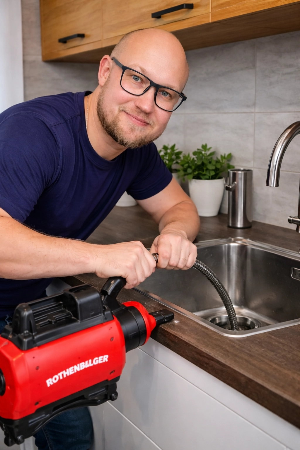 Miroslav Sommer při čištění odpadu